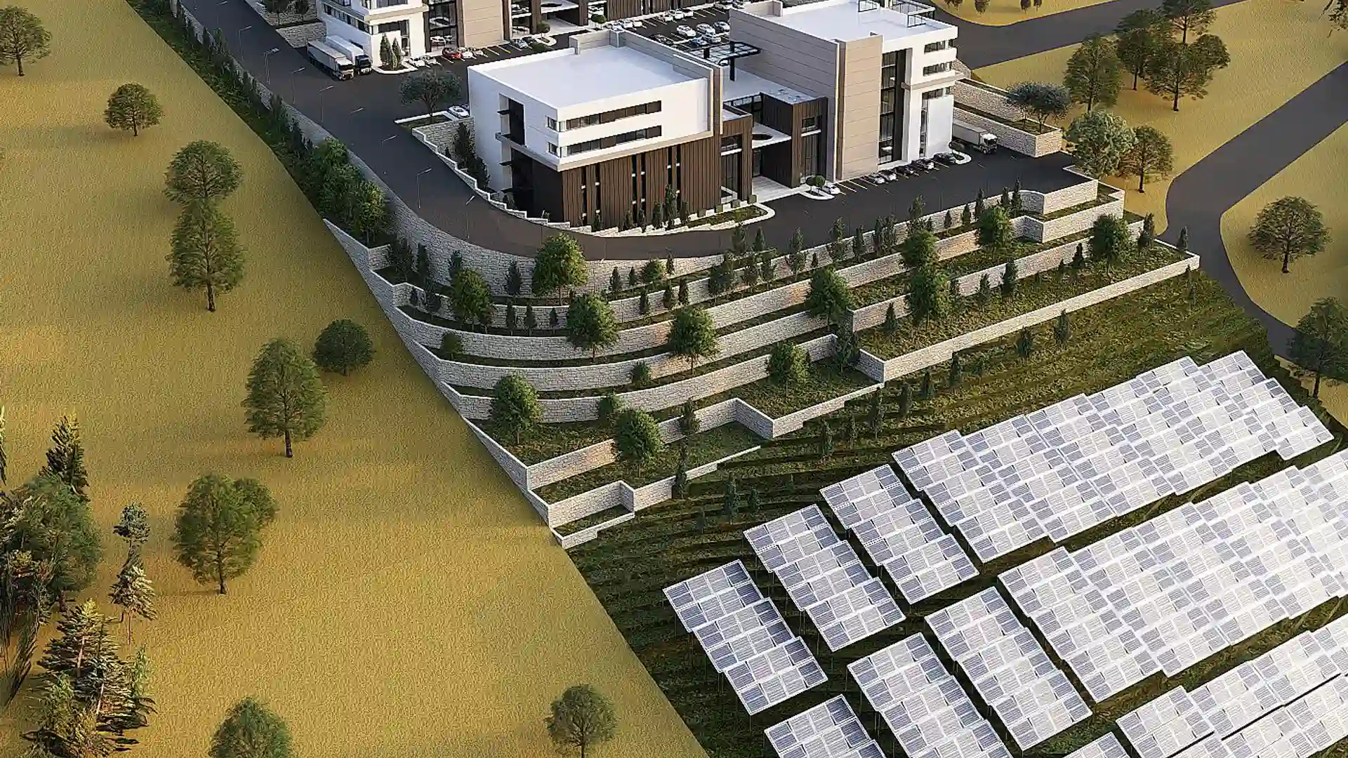 Jezzine Technology Park aerial rendering